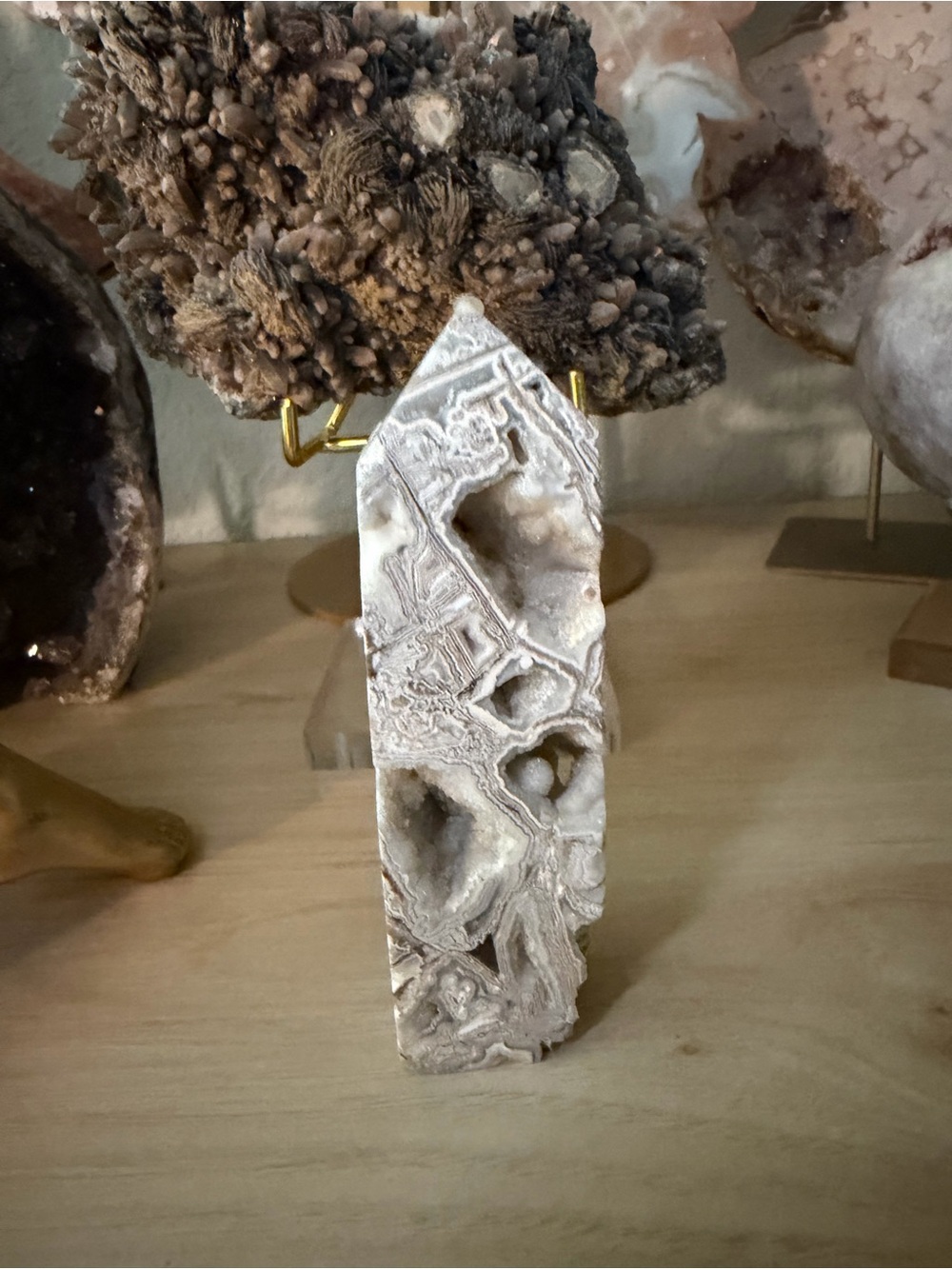 Gorgeous Super Druzy Crazy Lace Agate Tower